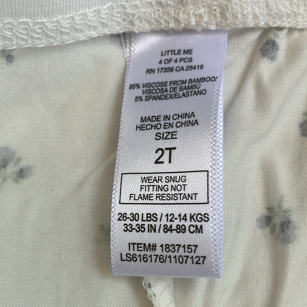 Two sets of flowered size 2 T pajamas. Lightweight & cooler sleeping. - Picture 11 of 11